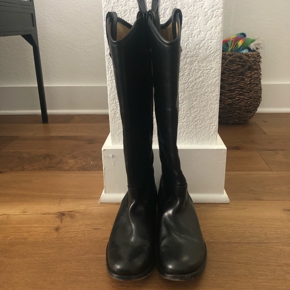 Frye Melissa Pull On Boots in Black - Picture 2 of 8